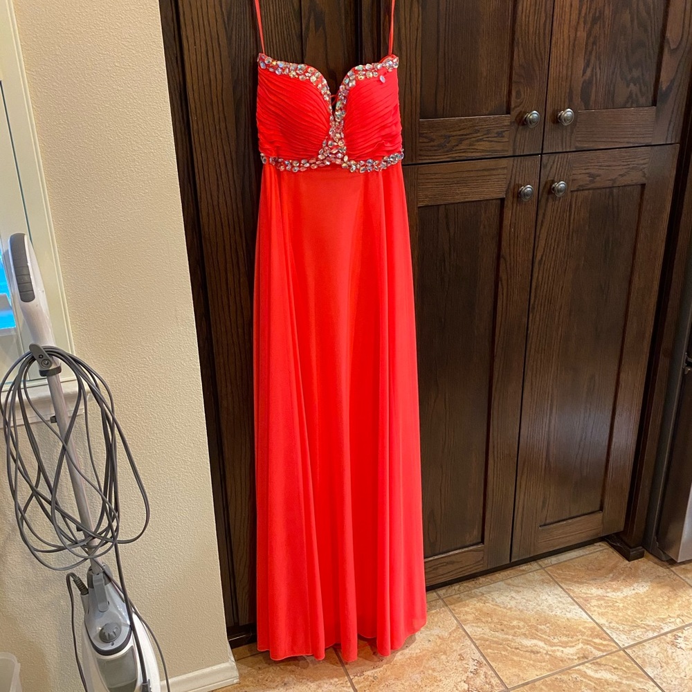 Coral prom dress